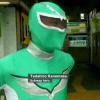 Man dresses up as a Power Ranger to help out at Tokyo subway station