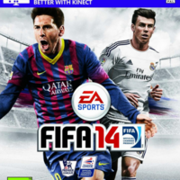 There's Gareth Bale in his new kit chasing Leo Messi on the cover of FIFA