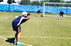 Robbie Keane scores an incredible goal in training