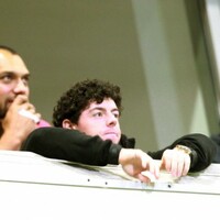 Snapshot: Wee Rory McIlroy peers over the wall to watch Ulster beat Leicester