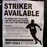 ‘Top class’ striker wants to play for your team, puts up hilarious flyers