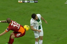 Galatasaray game produces Sneijder hat-trick, Drogba backheel AND a ridiculous backside pass