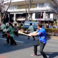 Irish lad and his hurley crash Tokyo's St. Patrick's Day parade