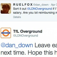 London Overground sends cheeky Twitter reply to man running late for work