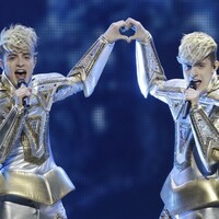 Jedward rescued by coastguard after getting stranded on a sandbank
