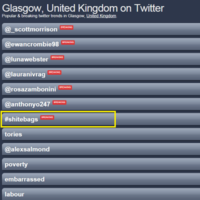 'Shitebags' is now trending on Twitter in Glasgow 