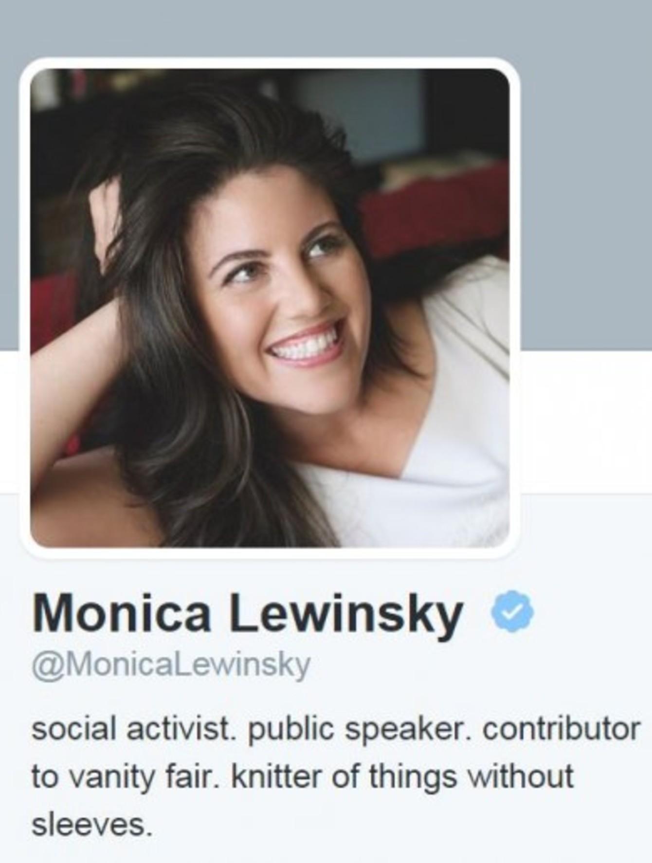 Monica Lewinsky joins Twitter and launches a mission to end cyberbullying1340 x 1773