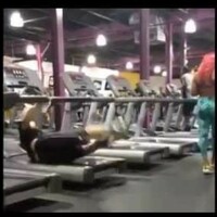 Guy falls off treadmill, recovers in the smoothest way possible
