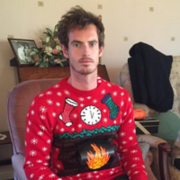 Andy Murray LOVES a good Christmas jumper 