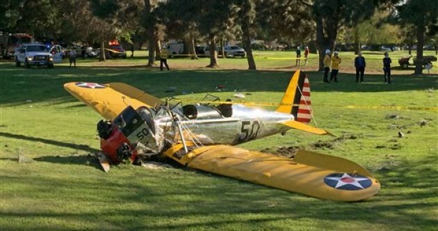 Harrison Ford 'battered but ok' after plane he was flying crash-landed