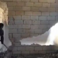 Man demonstrates exactly how NOT to knock down a wall