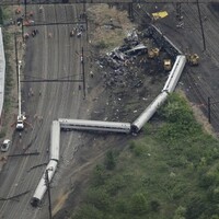 Philadelphia train was travelling at above 100 mph before fatal derailment