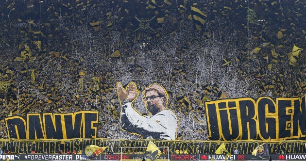 Borussia Dortmund fans bid an emotional and incredible farewell to Jurgen Klopp