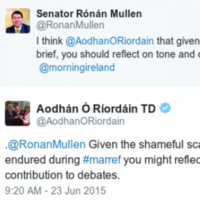 Aodh&Atilde;&iexcl;n &Atilde;� R&Atilde;&shy;ord&Atilde;&iexcl;in and R&Atilde;&sup3;n&Atilde;&iexcl;n Mullen are having a bit of a row on Twitter 