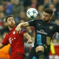 Xabi Alonso lost a fight with a corner flag in Munich tonight