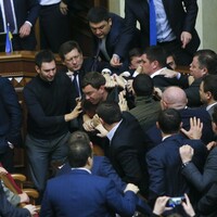 WATCH: Massive hair-pulling, face-gouging brawl erupts in Ukrainian parliament