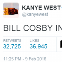 Kanye West tweeted 'Bill Cosby is innocent' and Twitter lost the head