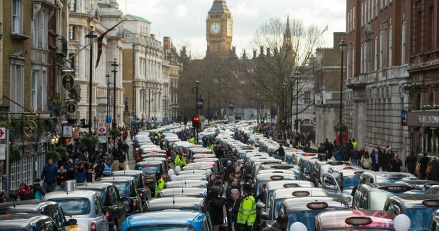 In photos: Taxi drivers brought central London to a standstill in protest over Uber