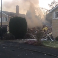 Massive explosion completely destroys house