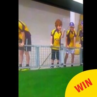 A little kid was spotted flipping the bird at today's hurling match in Thurles 