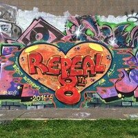 A Wicklow artist has responded to the Repeal controversy with a mural of his own