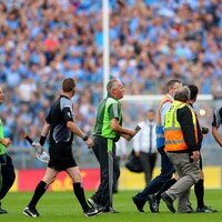 Kerry supporters appear to throw objects at referee following controversial finish at Croke Park