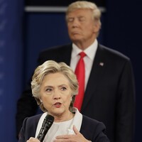 Hillary Clinton has accused Donald Trump of "stalking" her during their tv debate