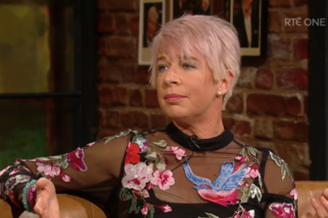 Controversial personality Katie Hopkins appearing on The Late Late Show last night. 