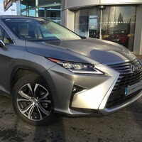 The Lexus RX450h luxury SUV is a futuristic-looking head-turner