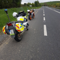 A motorcyclist on a provisional licence was clocked at over 200km/hr today