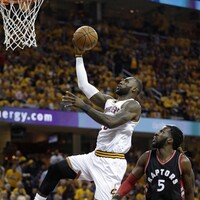 LeBron nails off-the-backboard alley-oop as Cavs see off Raptors 