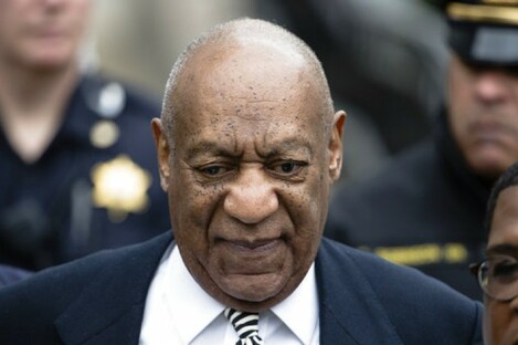 Bill Cosby departing a pretrial hearing last month