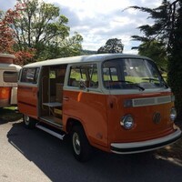 This iconic VW T2 camper comes with its own mini-caravan for extra cool
