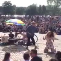 This Irish 'couple' made a holy show of themselves with a fake proposal at an outdoor karaoke event