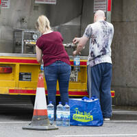 Supermarkets as far south as Dublin are being cleared out of water as shortage enters sixth day