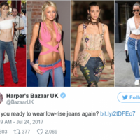 Low-rise jeans are back in fashion and absolutely nobody is here for it