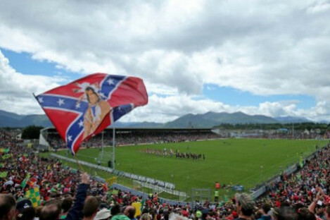 Confederate flag flown by Cork supporters in 2015.