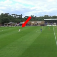 A promising young Irish goalkeeper scored an absolute screamer on his debut 