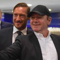 Frank Underwood took a break from political controversy to hang out with Francesco Totti today 