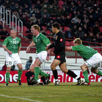 'Something just hit me on the shoulder - I looked down and it was an open flick knife'