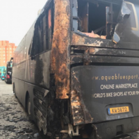 Irish team, Aqua Blue Sport, has bus destroyed in 'cowardly arson attack'