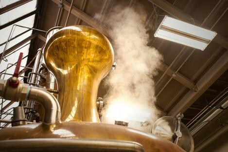 File photo of a whiskey distillery  