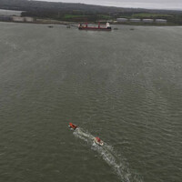 Gale force winds broke a yacht free and pushed it into a busy Shannon estuary shipping lane