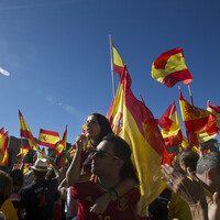 'Rajoy, you wuss. Defend the nation': Thousands protest in Madrid for Spanish unity