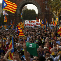 Catalonia asserts right to statehood but suspends declaration of independence for 'a few weeks'