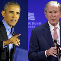 Obama and Bush both take aim at 'bigotry' of Trump era 