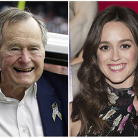 George Bush Snr apologises for patting women's backside during 'joke routine'