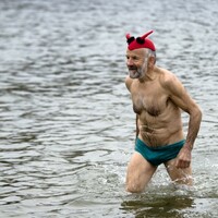Pics: Incredibly happy people going for a freezing swim