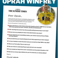 David Walsh writes open letter to Oprah that includes questions for Lance Armstrong