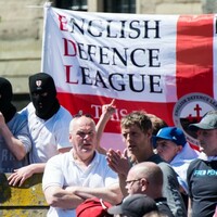 Far-right protesters turn up at mosque, worshippers give them tea